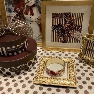 Hot Pink and Gold Henri Bendel Cuff Bracelet